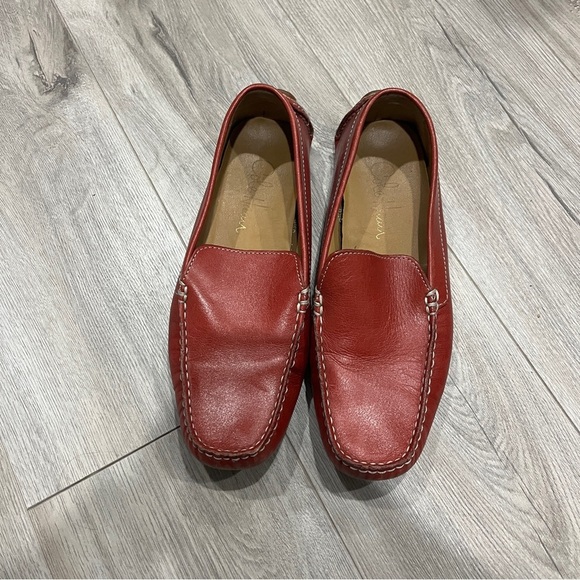 Red Leather Women's Cole Haan Loafers - Picture 6 of 7